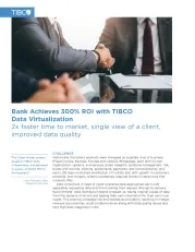Bank Achieves 300% ROI with TIBCO Data Virtualization 