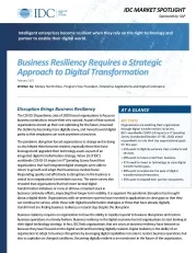 Business Resiliency Requires a Strategic Approach to Digital Transformation 