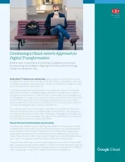 Continuing a Cloud-centric Approach to Digital Transformation