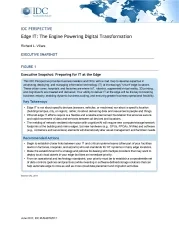 IDC Perspective - Edge IT: The Engine Powering Digital Transformation 
