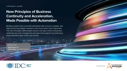 New Principles of Business Continuity and Acceleration 