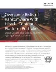 Overcome Risks of Ransomware With Hitachi Content Platform Portfolio 