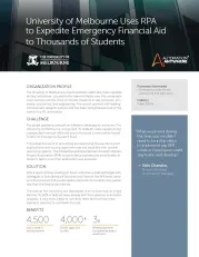 University of Melbourne Uses RPA to Expedite Emergency Financial Aid for Students  