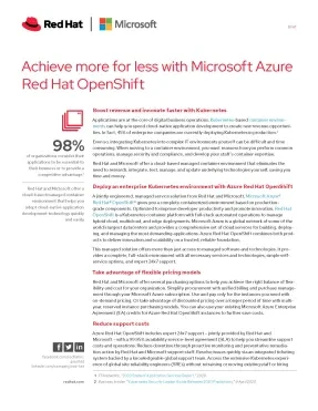 Achieve More for Less With Microsoft Azure Red Hat OpenShift