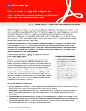Adobe Acrobat Sign: Keep Business Moving With E-signatures