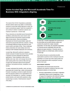Adobe Acrobat Sign and Microsoft Accelerate Time-To-Business With Integrated e-Signing