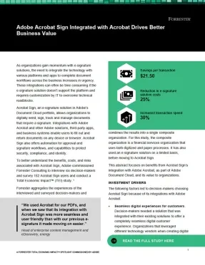 Adobe Acrobat Sign Integrated With Acrobat Drives Better Business Value