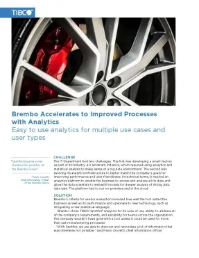 Brembo Accelerates to Improved Processes with Analytics