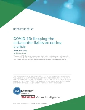 COVID-19: Keeping the Datacenter Lights on During a Crisis