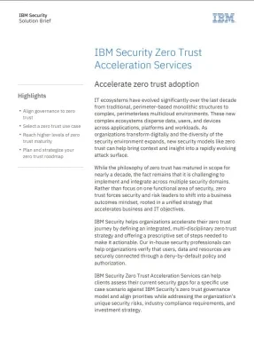 IBM Security Zero Trust Acceleration Services