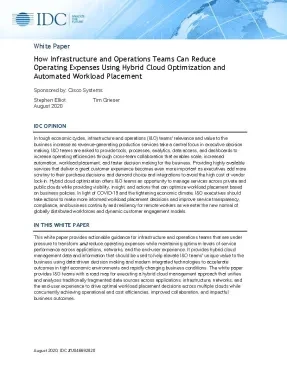 Reducing I&O Costs With Hybrid Cloud Optimization and Automated Workload Placement