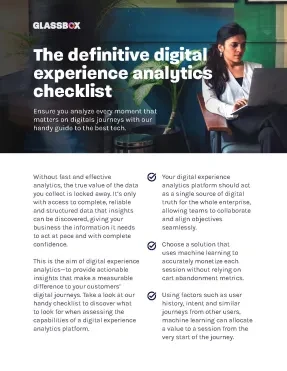 The Definitive Digital Experience Analytics Checklist