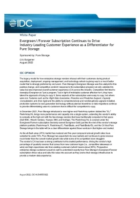 Evergreen//Forever Subscription Continues to Drive Industry-Leading Customer Experience as a Differentiator for Pure Storage